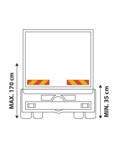 |AutoNeo.roPlaci identificare vehicule grele-lungi dungi 2buc Kamar - Galben/Portocaliu