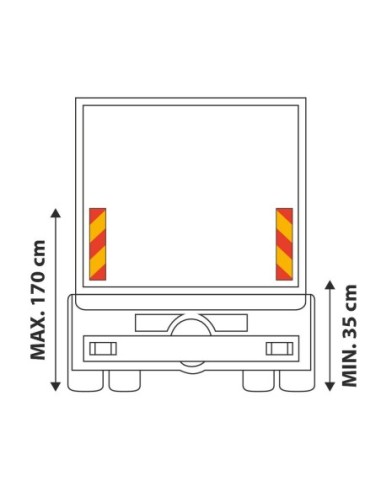 |AutoNeo.roPlaci identificare vehicule grele-lungi dungi 2buc Kamar - Galben/Portocaliu