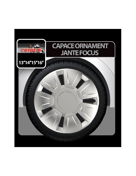 |AutoNeo.roCapace roti auto Focus 4buc - Argintiu - 13''