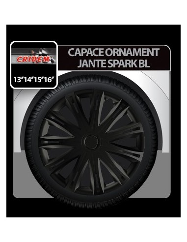 |AutoNeo.roCapace roti auto Spark BL 4buc - Negru - 13''