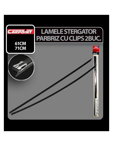 |AutoNeo.roLamele sterg parb cu clips Carpoint - 61cm - 6,5mm - 2buc