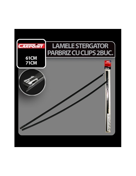 |AutoNeo.roLamele sterg parb cu clips Carpoint - 61cm - 6,5mm - 2buc