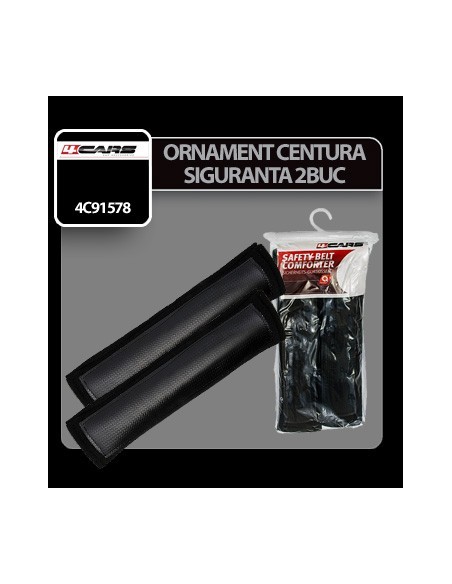 |AutoNeo.roOrnament centura siguranta 2buc 4Cars - Negru