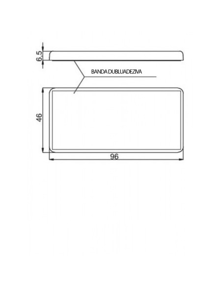 |AutoNeo.roReflectorizant catadioptru 96x46mm cu adeziv 1buc - Rosu