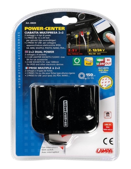 |AutoNeo.roPriza dubla bricheta cu 2xUSB 8A 12/24V