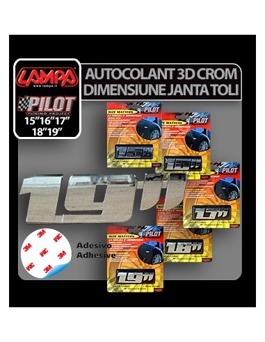 |AutoNeo.roAutocolant 3D crom dimensiune janta - 18”