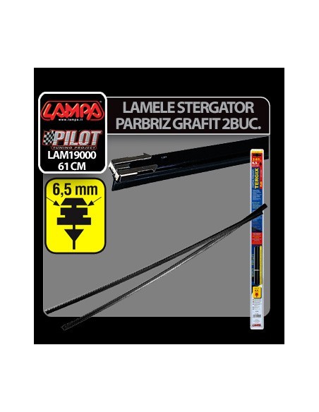 |AutoNeo.roLamele sterg parb cu clips Tergix Plus - 61cm - 6,5mm - 2buc