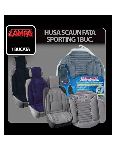 |AutoNeo.roHusa scaun Sporting cu suport lombar 1buc - Negru