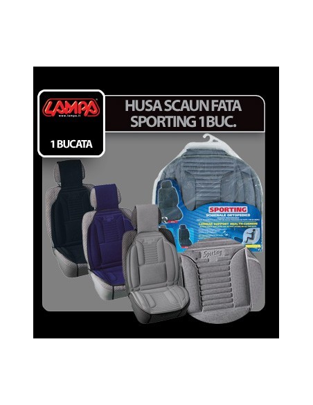 |AutoNeo.roHusa scaun Sporting cu suport lombar 1buc - Negru