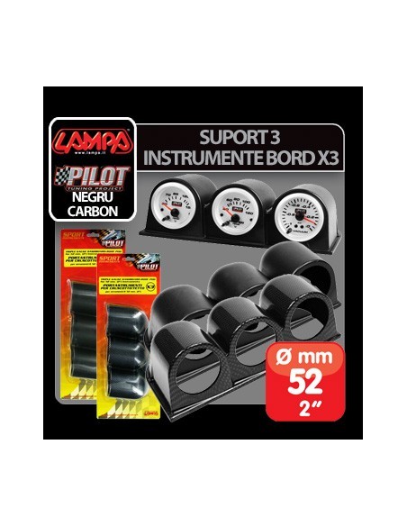 |AutoNeo.roSuport 3 instrumente bord X3 52mm - Carbon