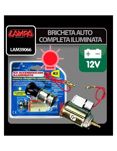 |AutoNeo.roBricheta auto completa iluminata K2 - Ø 21mm - 12V