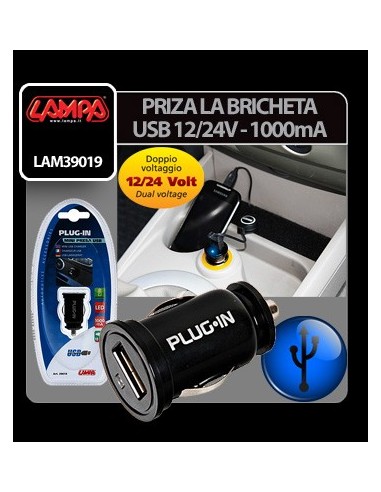 |AutoNeo.roPriza USB la bricheta 12/24V - 1000 mA
