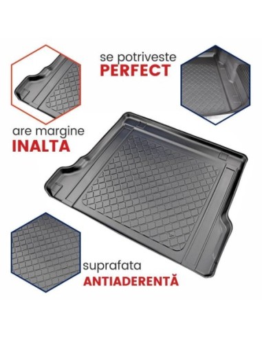 |AutoNeo.roTavita de portbagaj Skoda Yeti, caroserie SUV, fabricatie 06.2009 - 11.2017, portbagaj superior, roata rezerva normala 3