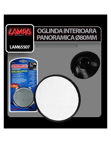 |AutoNeo.roOglinda interioara panoramica rotunda cu ventuza Ø 80mm