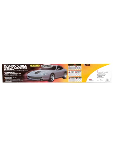|AutoNeo.roPlasa grila spoiler Racing Argintiu - Small 2x4mm - 120x20cm