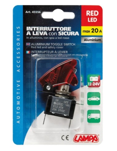 |AutoNeo.roIntrerupator cu protectie iluminat cu led 12V-20A - Rosu