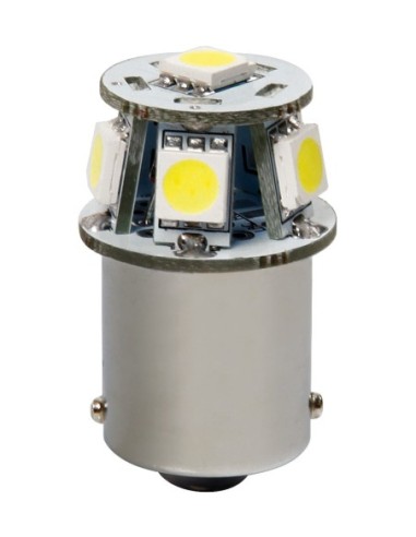 |AutoNeo.roBec Hyper-Led18 - 6SMD 12V frana soclu metal BA15s 1buc - Alb