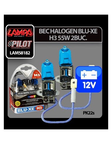 |AutoNeo.roBec halogen Blu-Xe  H3 55W PK22s 12V 2buc