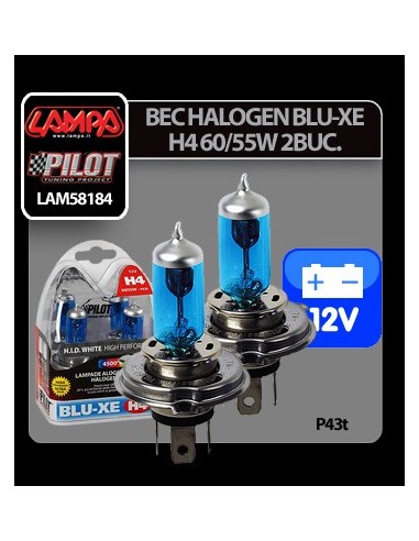 |AutoNeo.roBec halogen Blu-Xe  H4 60/55W P43t 12V 2buc