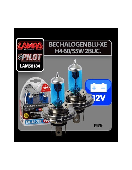 |AutoNeo.roBec halogen Blu-Xe  H4 60/55W P43t 12V 2buc