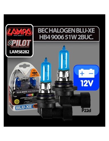 |AutoNeo.roBec halogen Blu-Xe  HB4 9006 51W P22d 12V 2buc