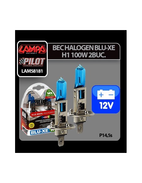 |AutoNeo.roBec halogen Blu-Xe  H1 100W P14,5s 12V 2buc