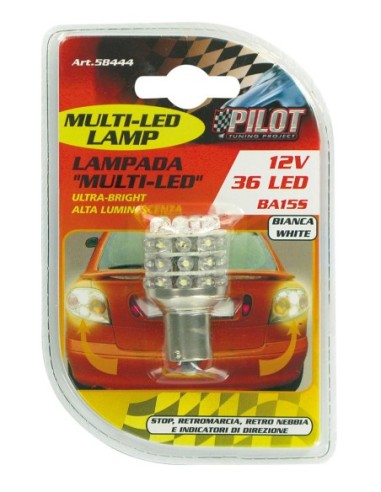 |AutoNeo.roBec Multi-Led 36Led 12V Frana, Ceata, Mers i. - P21W BA15s - Alb