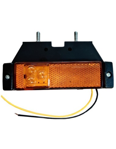 Lampa gabarit catadioptru cu 3 LED-uri 12/24V - Galben