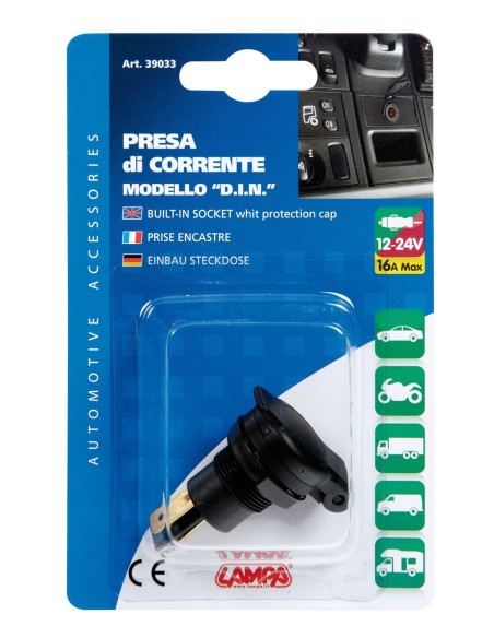 |AutoNeo.roPriza auto incorporabila DIN - 12/24V 16A - Lampa