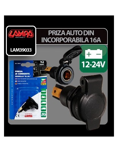 |AutoNeo.roPriza auto incorporabila DIN - 12/24V 16A - Lampa