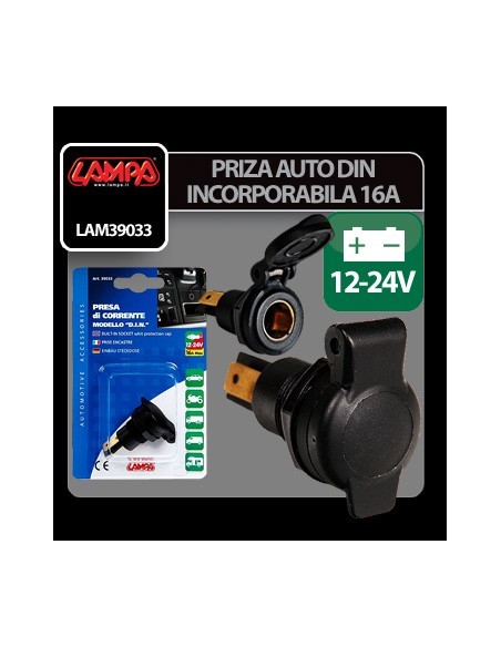 |AutoNeo.roPriza auto incorporabila DIN - 12/24V 16A - Lampa