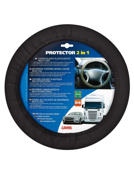 |AutoNeo.roHusa volan protector elasticizat 2 in 1 - Negru
