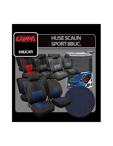 |AutoNeo.roHuse scaun Sport 8buc jacquard high-quality - Albastru/Negru