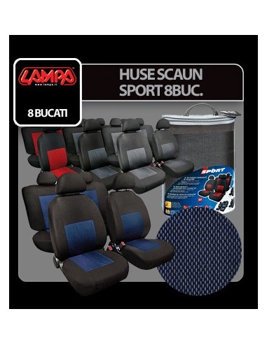 |AutoNeo.roHuse scaun Sport 8buc jacquard high-quality - Rosu/Negru