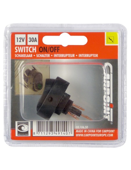 |AutoNeo.roIntrerupator basculant cu LED 12V - 30A - Verde