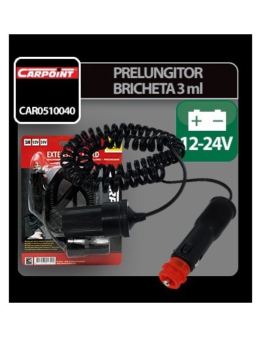 |AutoNeo.roPrelungitor priza bricheta cu 3m cablu 12-24V max 5A Carpoint