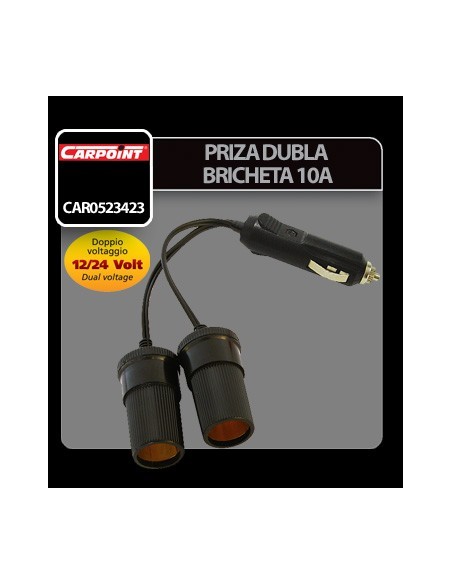 |AutoNeo.roPriza dubla bricheta 12-24V 10A Carpoint