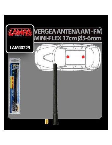 |AutoNeo.roVergea antena Mini-Flex AM/FM Lampa - 17cm - Ø 5-6mm