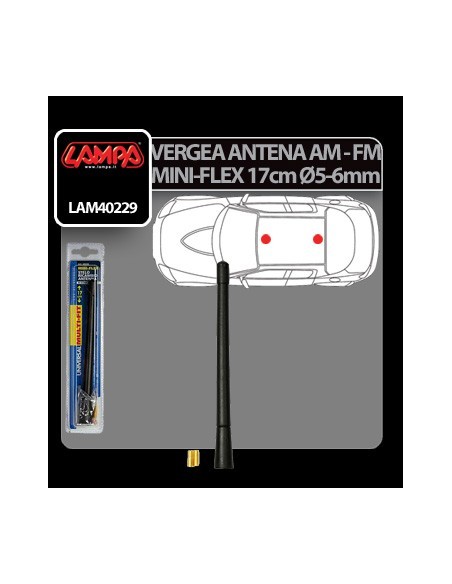 |AutoNeo.roVergea antena Mini-Flex AM/FM Lampa - 17cm - Ø 5-6mm