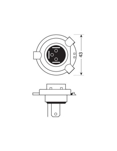 |AutoNeo.roBec halogen 24V - H4 - 75/70W - P43t 1buc Narva