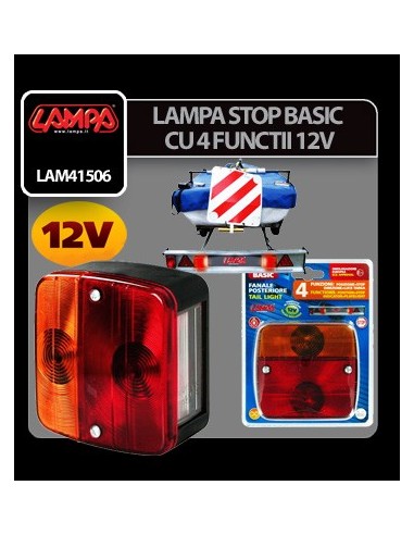|AutoNeo.roLampa stop basic cu 4 functii 12V Rosu/Galben