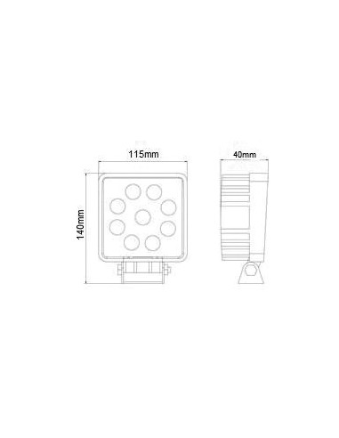 |AutoNeo.roProiector cu LED din metal patrat 27W 10/30V Kamar