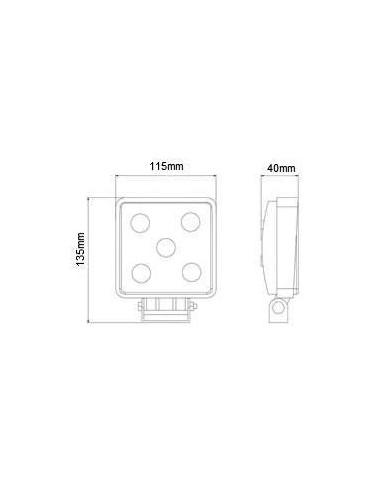 |AutoNeo.roProiector cu LED din metal patrat 15W 10/30V Kamar