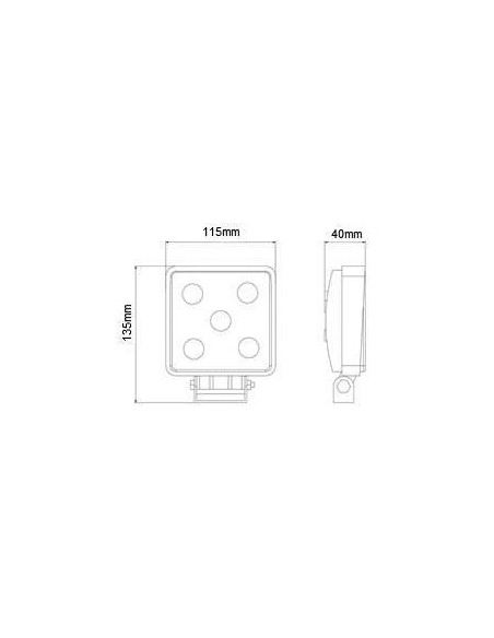 |AutoNeo.roProiector cu LED din metal patrat 15W 10/30V Kamar