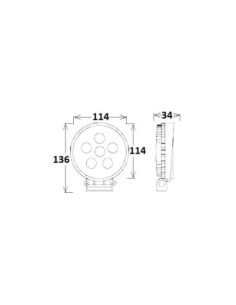 Proiector cu LED din metal rotund 18W 10/30V Kamar 2