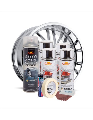 |AutoNeo.roKit complet reparatie si vopsire jante culoare Crom Metalic, V4