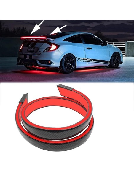 Eleron auto cu lampa stop frana suplimentara pentru autoturisme, 12V, 120cm, Carbon