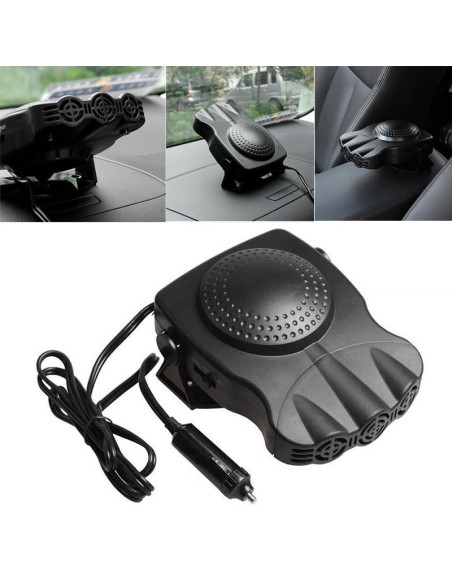 |AutoNeo.roAeroterma Auto 2in1, Ventilate, Incalzire Rapida si Dezghetare Geamuri, 12V, Putere 150W, cu mufa de bricheta