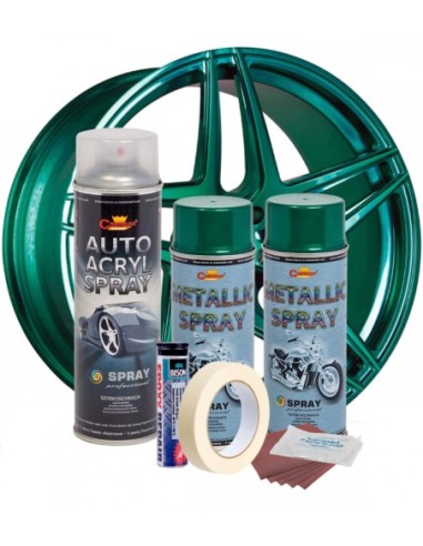 |AutoNeo.roKit complet reparatie si vopsire jante culoare Verde Metalizat, V2