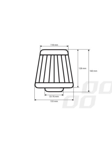 |AutoNeo.roFiltru de aer conic rosu + chrome  cu 3 adaptoare